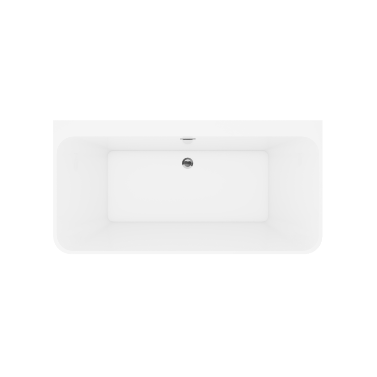GRADE A2 - Freestanding Double Ended Back to Wall Bath 1500 x 740mm - Oslo