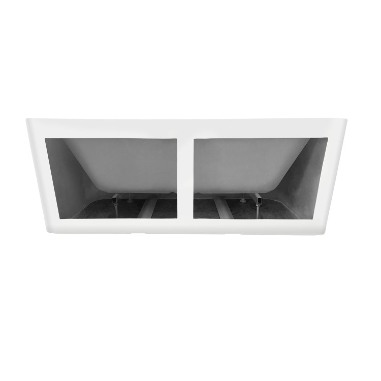 GRADE A2 - Freestanding Double Ended Back to Wall Bath 1500 x 740mm - Oslo