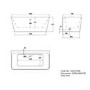 Freestanding Double Ended Back to Wall Bath 1500 x 740mm - Oslo