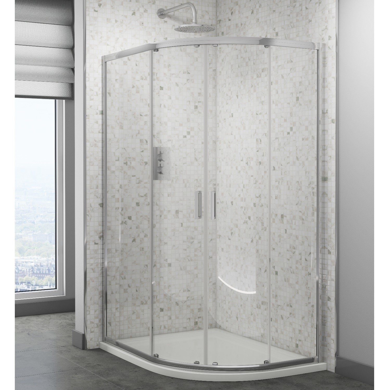 Claritas 6mm Offset Quadrant Shower Screen Enclosure 1200 X