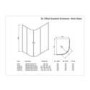 Claritas 6 Glass Quadrant Shower Screen Enclosure 900mm x 760mm - 6mm Glass