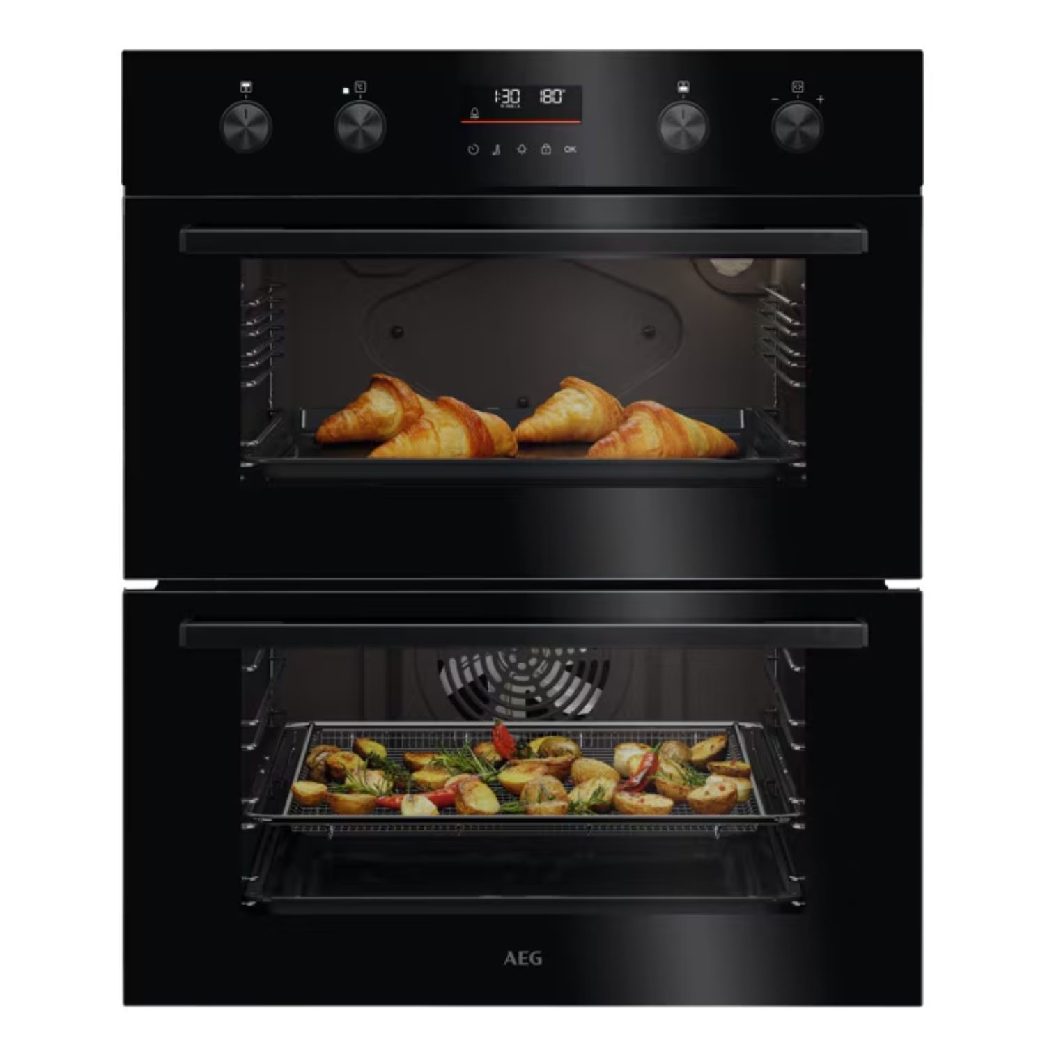 AEG OU5CU40K Double Oven Built Under in Gloss Black - Image 6