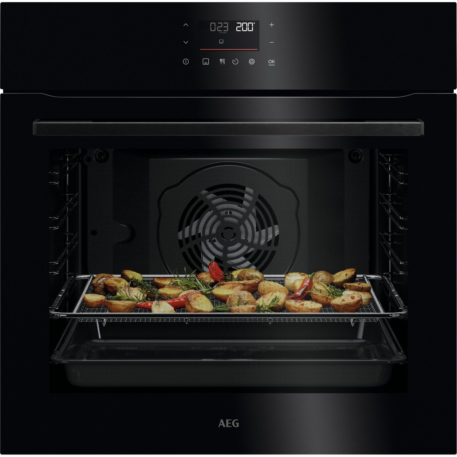 Aeg Built-In Pyrolytic Oven Ou5pb40pk, 72 L, Class A++, Black - Image 3