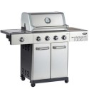 OUT370767 Outback Jupiter - 4 Burner Hybrid BBQ Grill with Side Burner - Stainless Steel
