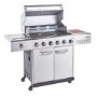 Outback Jupiter 6 Burner Hybrid BBQ Grill with Chopping Board - Stainless Steel