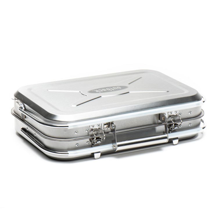 Outback Portable - Briefcase Style Charcoal BBQ Grill - Stainless Steel