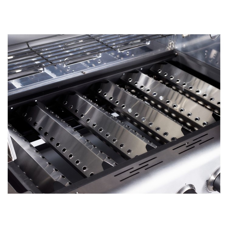 Outback Jupiter 6 Burner Gas BBQ Hybrid  - Stainless Steel
