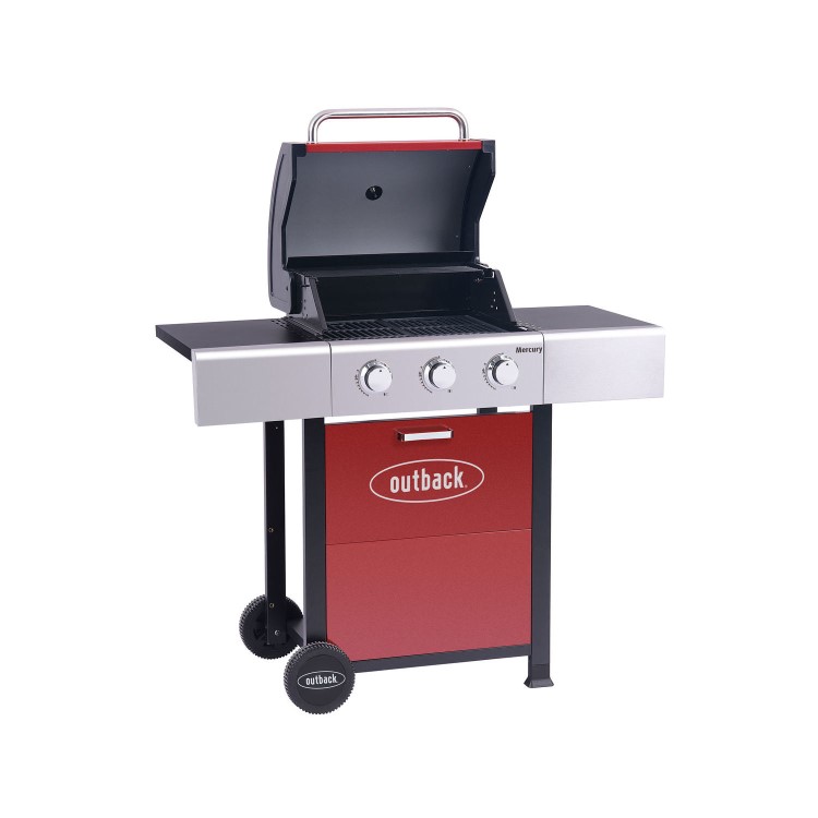 Outback OUT371148 Mercury 3 Burner Gas BBQ - Red
