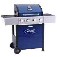 Outback Mercury 4 Burner Gas BBQ - Blue