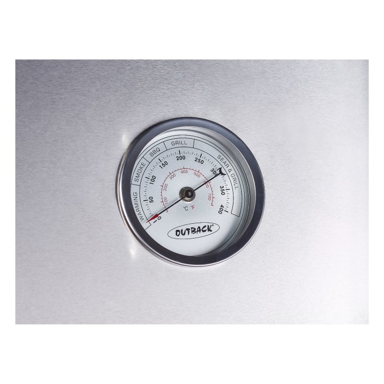 Outback Jupiter 6 Burner Gas BBQ Hybrid  - Stainless Steel