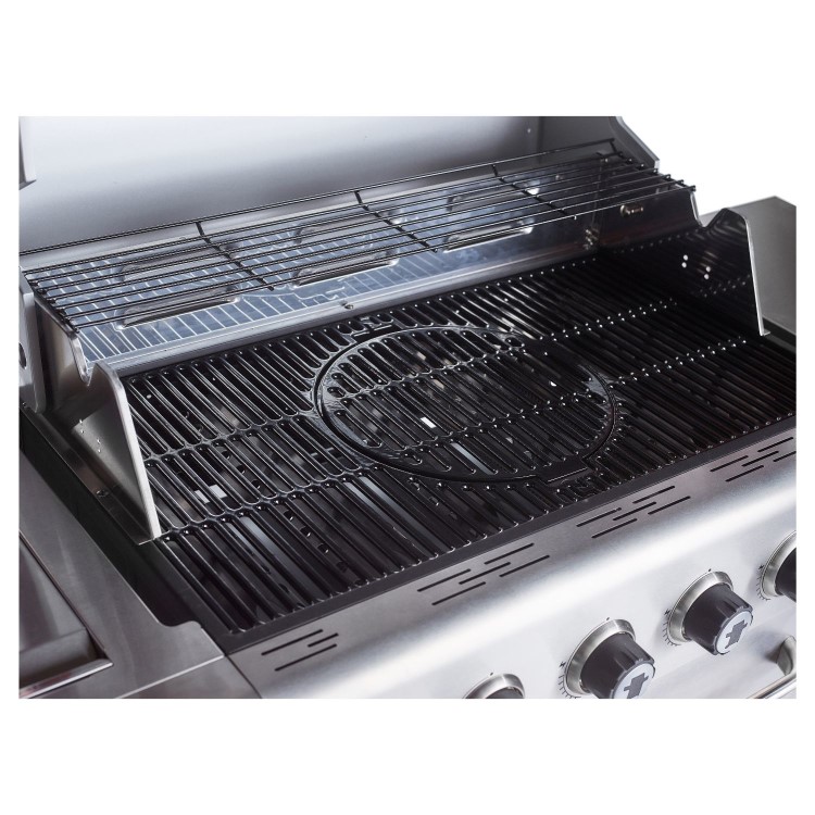 Outback Jupiter 6 Burner Gas BBQ Hybrid  - Stainless Steel