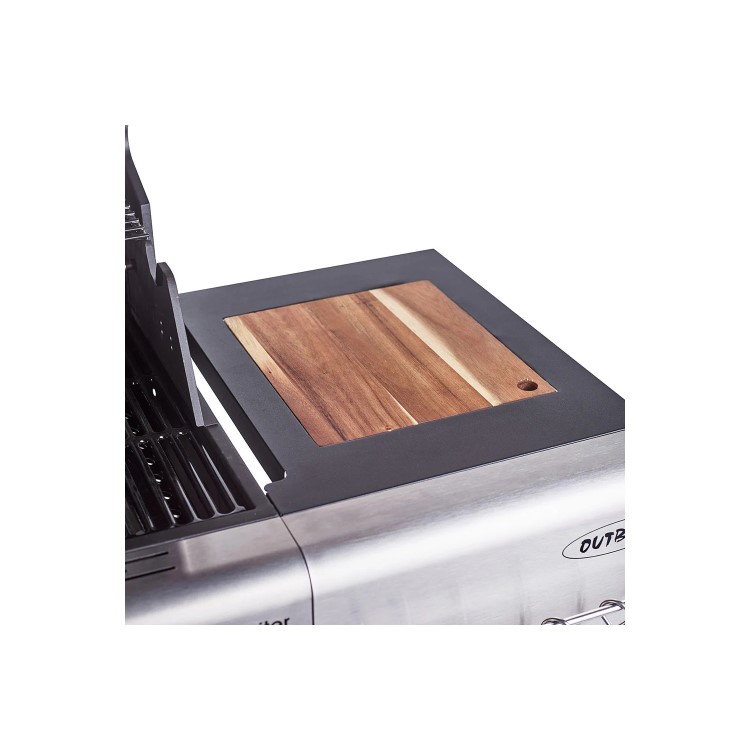 Outback Jupiter 4 Burner Hybrid with Chopping Board – Black