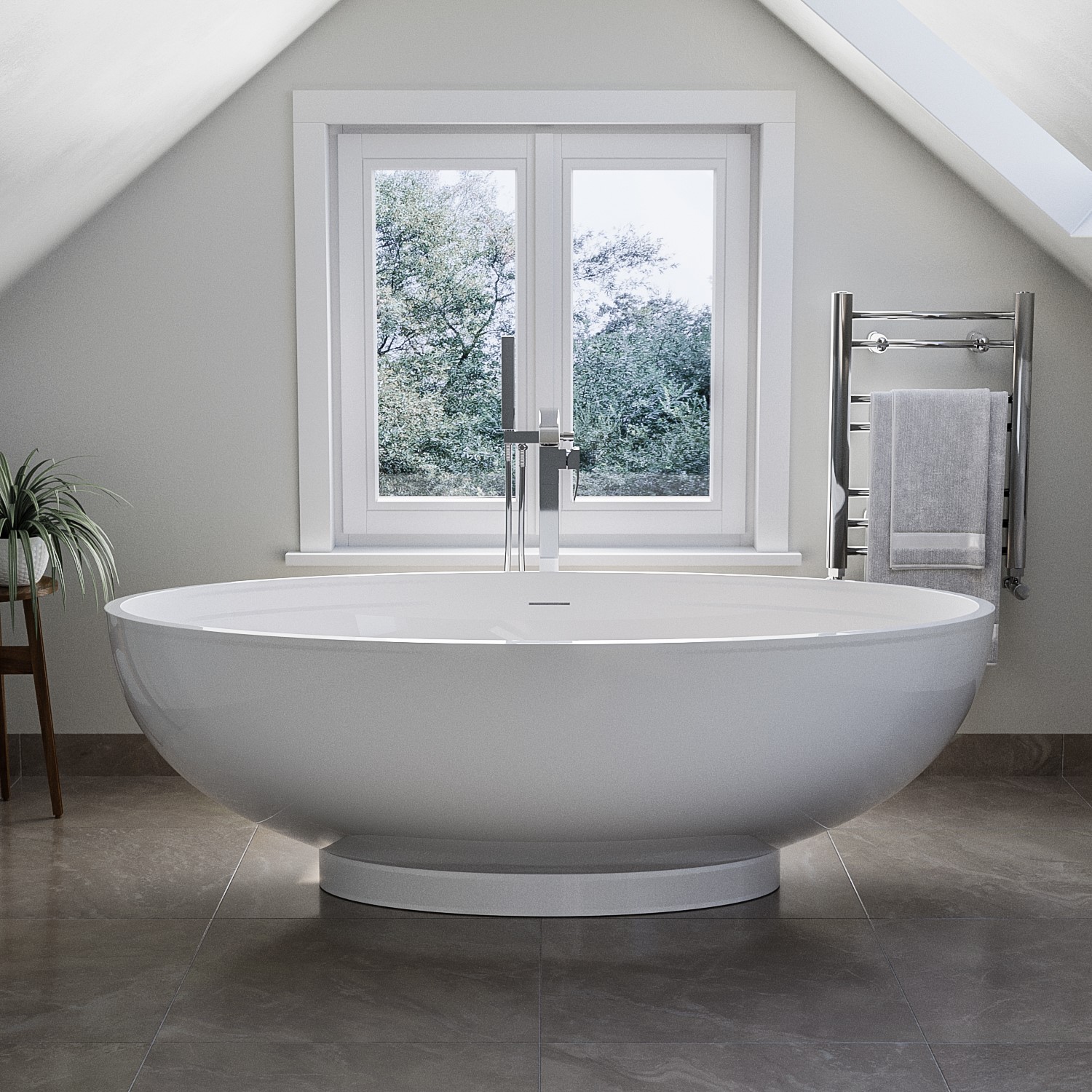 Oval Freestanding Double Ended Bath 1695 X 795Mm DM905T