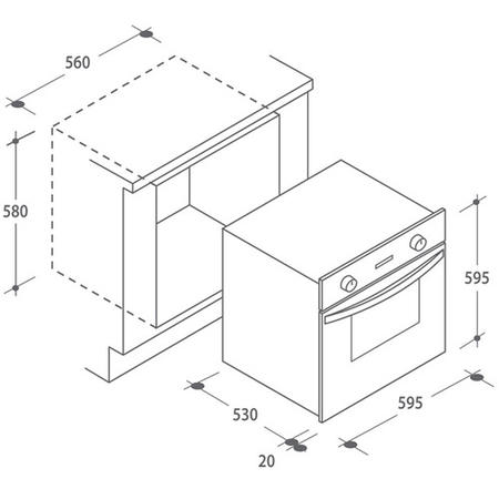 GRADE A2 - Candy OVG505/3W Gas Built In Single Oven White