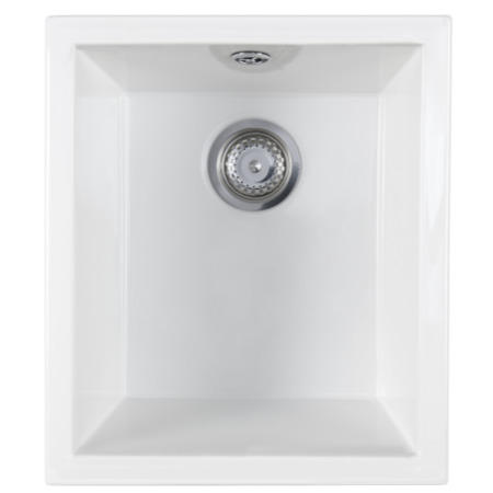 Astracast OX10WHHOMESK Onyx' Undermount Or Inset Single Bowl Ceramic Sink in White