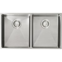 Astracast OX20XBHOMEPK5 Onyx Undermount Double Bowl Brushed Stainless Steel Sink & Accessories