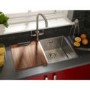 Astracast OX20XBHOMEPK5 Onyx Undermount Double Bowl Brushed Stainless Steel Sink & Accessories