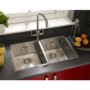 Astracast OX20XBHOMEPK5 Onyx Undermount Double Bowl Brushed Stainless Steel Sink & Accessories