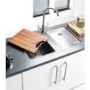 Astracast OXD1XBHOMESK Onyx Undermount Or Inset Square Brushed Stainless Steel Drainer