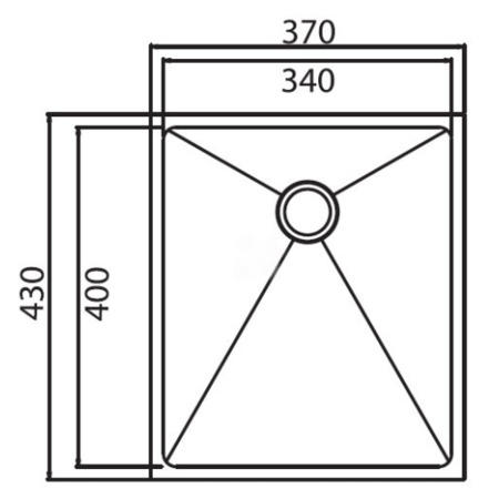 Astracast OXD1XBHOMESK Onyx Undermount Or Inset Square Brushed Stainless Steel Drainer