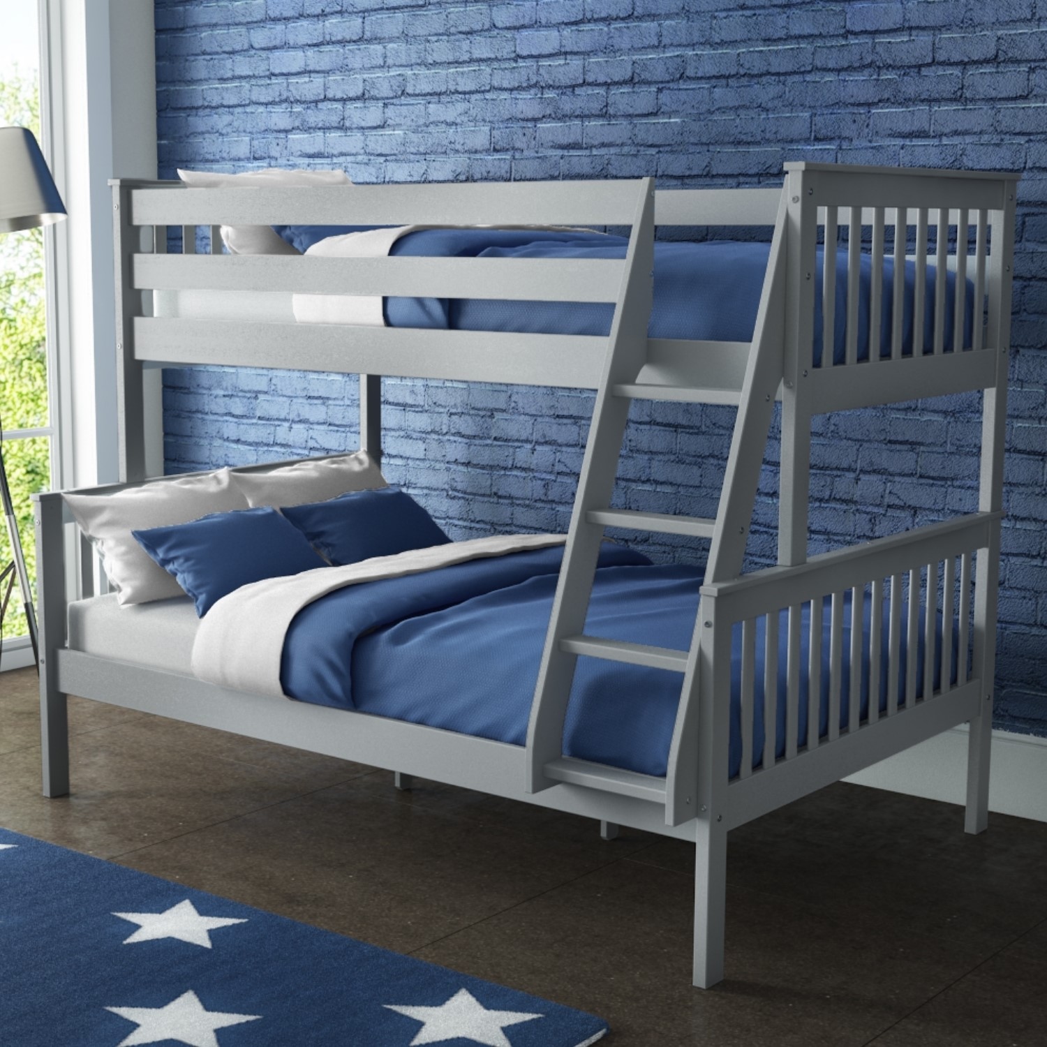 New Oxford Double Triple Bunk Bed Sleeper In Light Grey Small New Oxford Double Triple Bunk Bed Sleeper In Light Grey Small