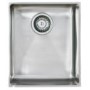 Astracast OXL2XBHOMEPK Onyx' Undermount Square Single Bowl Brushed Stainless Steel Sink with Tap Deck