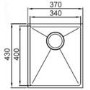 Astracast OXL2XBHOMEPK Onyx' Undermount Square Single Bowl Brushed Stainless Steel Sink with Tap Deck