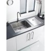 Astracast OXS1XBHOMEPK Onyx&#39; Undermount Square Large Single Bowl Brushed Stainless Steel Sink