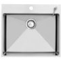GRADE A1 - As new but box opened - Astracast OXS2XBHOMEPK Onyx flush mount Square Large Single Bowl Brushed Stainless Steel Sink With Soap Dispenser