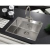 Astracast OXS2XBHOMEPK Onyx Undermount Square Large Single Bowl Brushed Stainless Steel Sink With Soap Dispenser