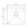 GRADE A1 - As new but box opened - Astracast OXS2XBHOMEPK Onyx flush mount Square Large Single Bowl Brushed Stainless Steel Sink With Soap Dispenser