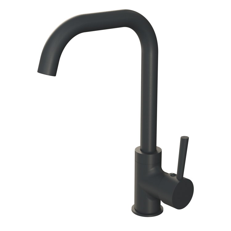 Reginox Single Lever Kitchen Tap - Matt Black