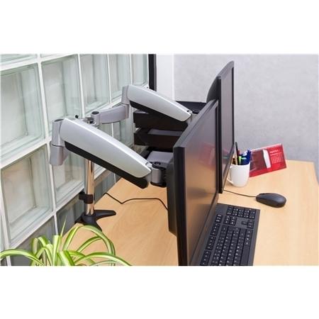 Proper Hydraulic Dual Arm Desk PC Monitor Mount 19''-27'' Vesa max 100x100mm