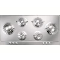 Smeg P106ES 100cm Polished Stainless Steel Piano Design 6 Burner Gas Hob with Evershine