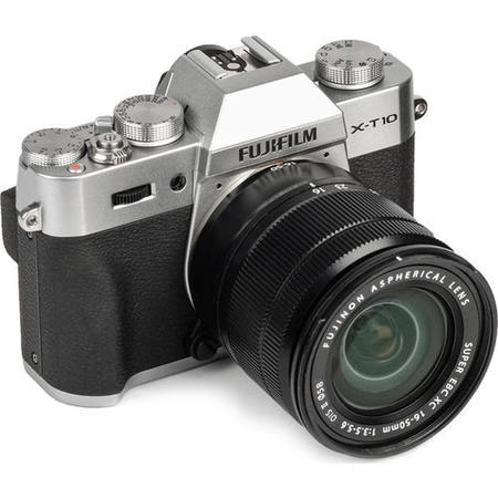 FujiFilm X-T10 Camera Silver XC 16-50mm II Lens Kit 16.3MP 3.0LCD FHD WiFi
