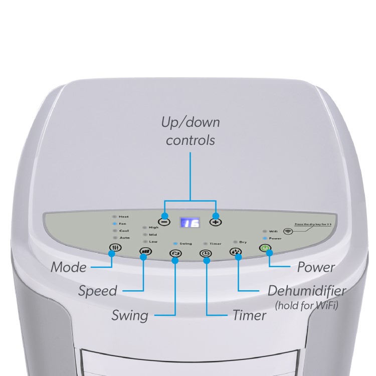 Refurbished electriQ 12000 BTU 3.5 kW WIFI Smart App 4-in-1 Air Conditioner