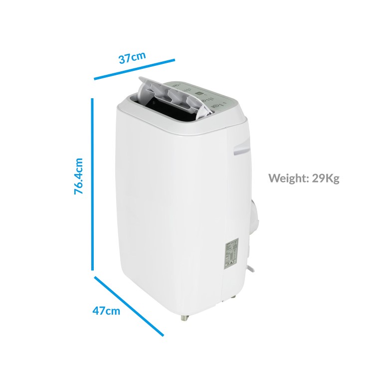 GRADE A2 - electriQ 16000 BTU 4.6 Kw Portable Air Conditioner with Heat Pump up to 42 sqm