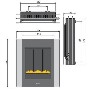 Smeg P23LINP Linea Portrait Natural Gas Wall Fire in Stainless Steel