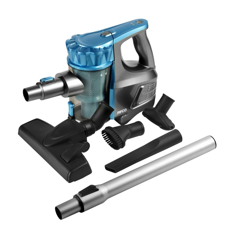 Pifco P28033 Cordless Hand Stick Vacuum Cleaner Grey And Blue
