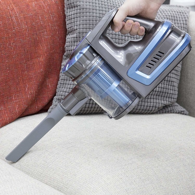 GRADE A1 - Pifco P28040 2-in-1 Cordless Stick & Handheld Vacuum Cleaner - Grey & Blue