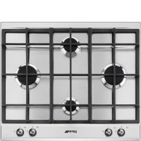 Smeg P360XGH 60cm Stainless Steel Classic 4 Burner Gas Hob