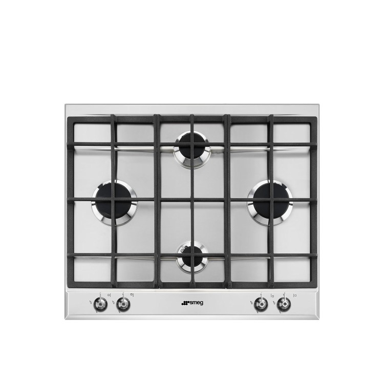 Smeg P360XGH 60cm Stainless Steel Classic 4 Burner Gas Hob