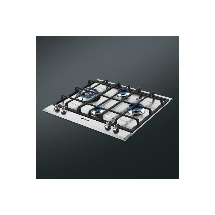 Smeg P360XGH 60cm Stainless Steel Classic 4 Burner Gas Hob