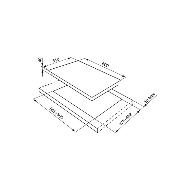 Smeg P360XGH 60cm Stainless Steel Classic 4 Burner Gas Hob
