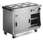 Lincat P6B3 Panther 670 Series Mobile Hot Cupboard with Bain Marie Top - 3 x 1/1 GN, Plug in