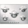 Smeg P75 72cm wide Piano Design Gas Hob in Polished stainless steel