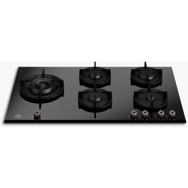 Bertazzoni Professional 90cm Gas on Glass 5 Burner Gas Hob - Black