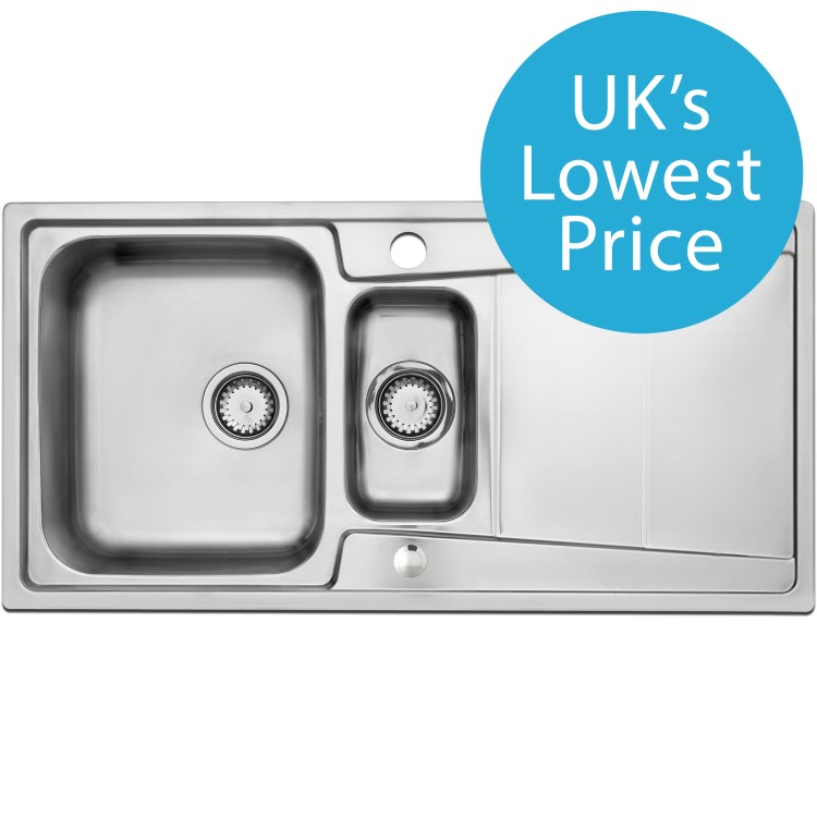 GRADE A1 - Astracast PA1050HXBQ Passo 1.5 Bowl Stainless Steel Sink