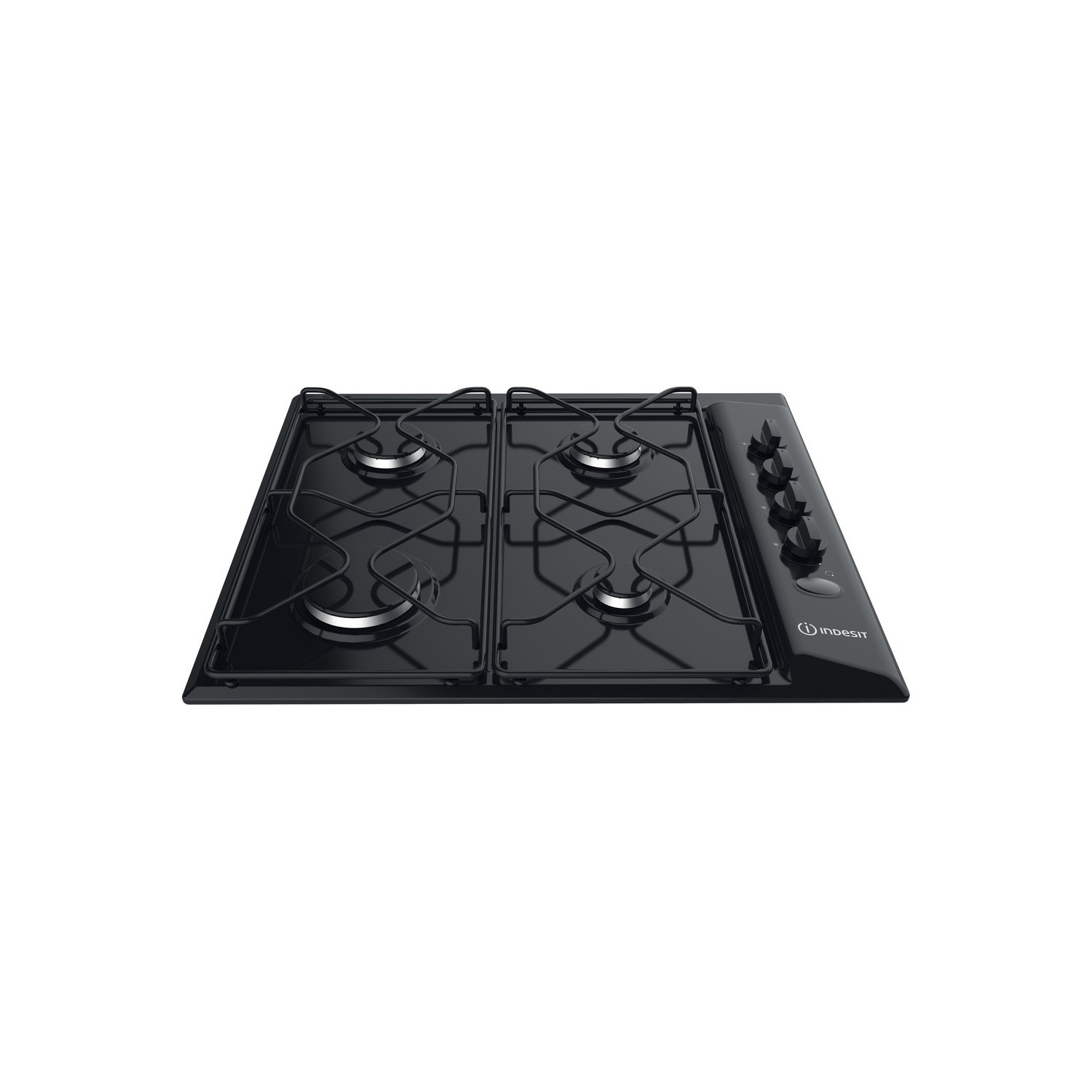 Indesit Aria 58cm 4 Burner Gas Hob - Black