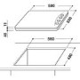 GRADE A2 - Indesit PAA642IWH Aria 58cm Four Burner Gas Hob White